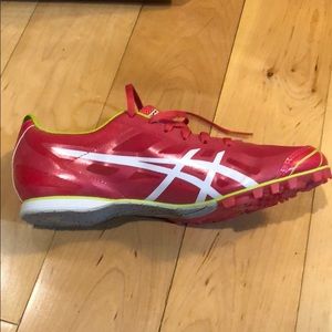 Asics Pink W/White Hyper-Rocket Girl Track Shoes